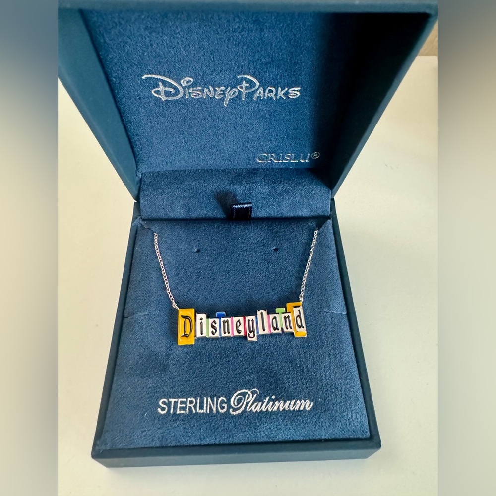 Crislu Disneyland marquee necklace